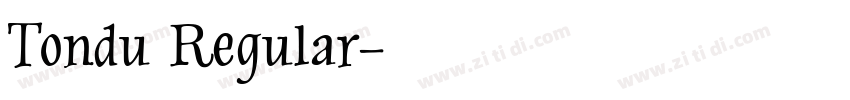 Tondu Regular字体转换